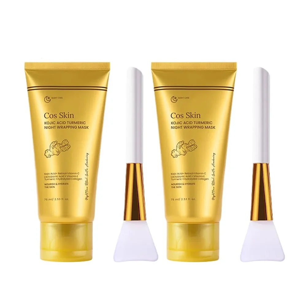 Kojic Acid Turmeric Wrapping Peel Off Mask Nourishes Hydrolyzed