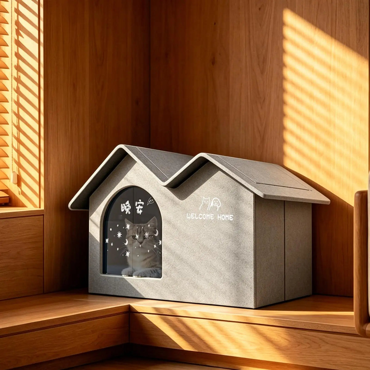 Cat Cooling House with Ice Pack – Leak-Proof Pet Shelter