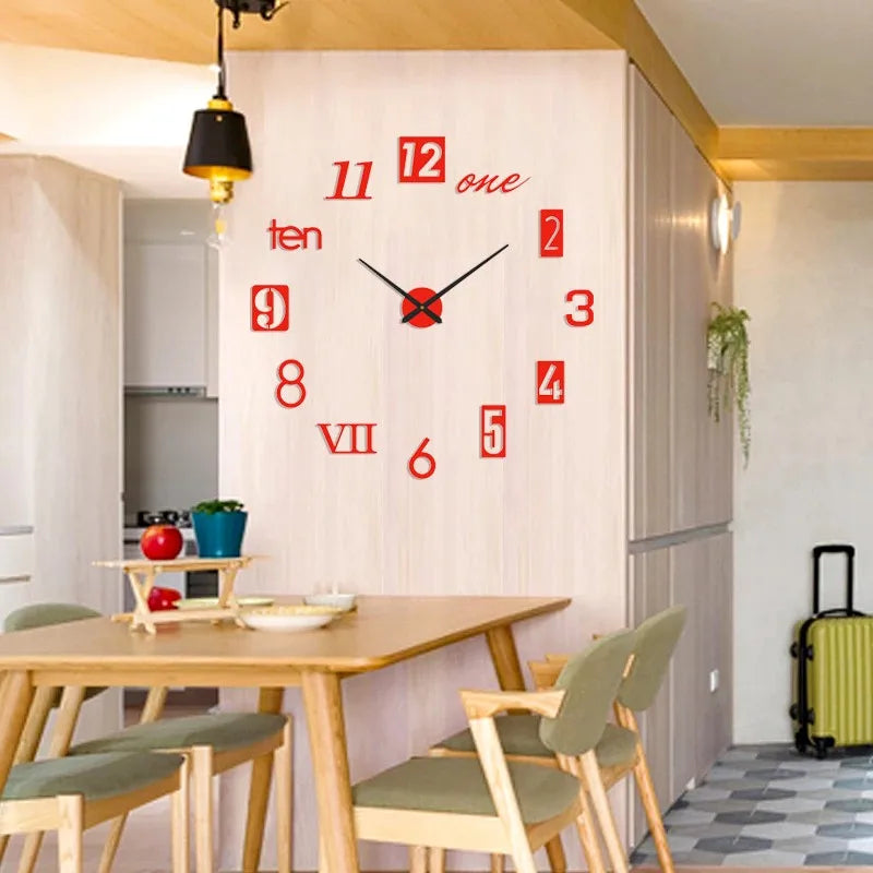 Creative Luminous Silent Wall Clock DIY Living Room Bedroom