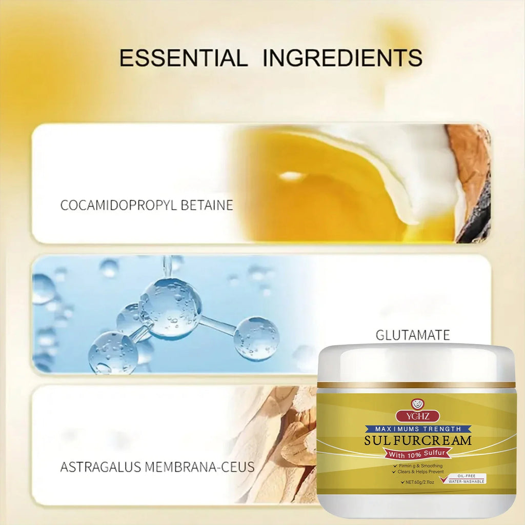 YCHZ Sulfur Face Cream – Brightening & Moisturizing | 60g