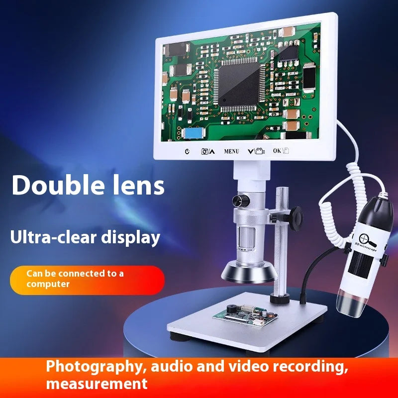 Dual Lens HD Digital Video Microscope – 500X Industrial