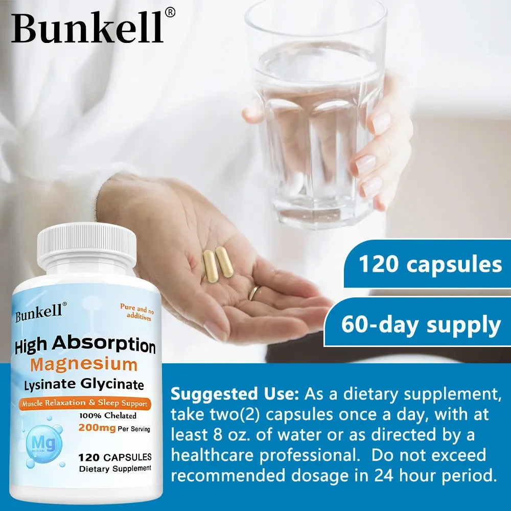 Magnesium Lysinate Glycinate Chelate 200mg | Sleep & Calm