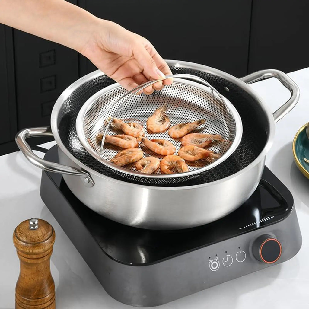 Stainless Steel Food Steamer Basket Steaming Multifunctional Rice