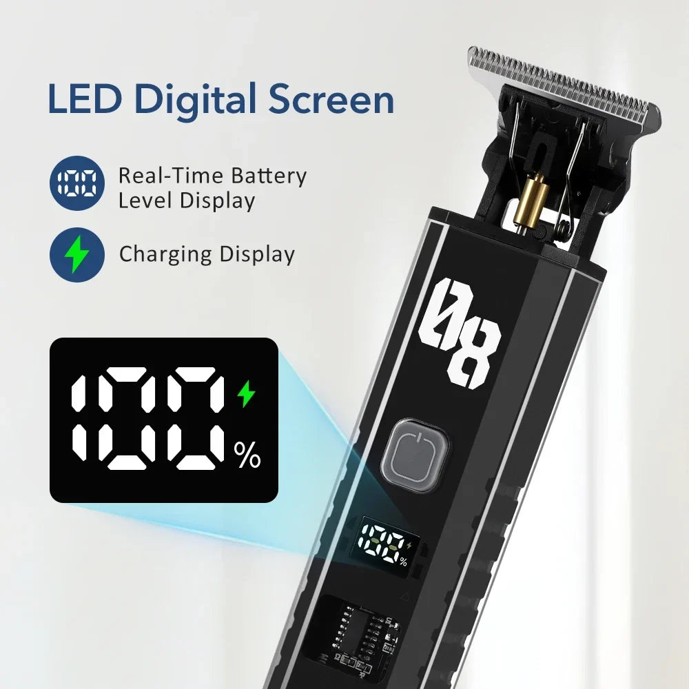 AFDEAL Cordless Hair Clipper & Beard Trimmer with LED Display