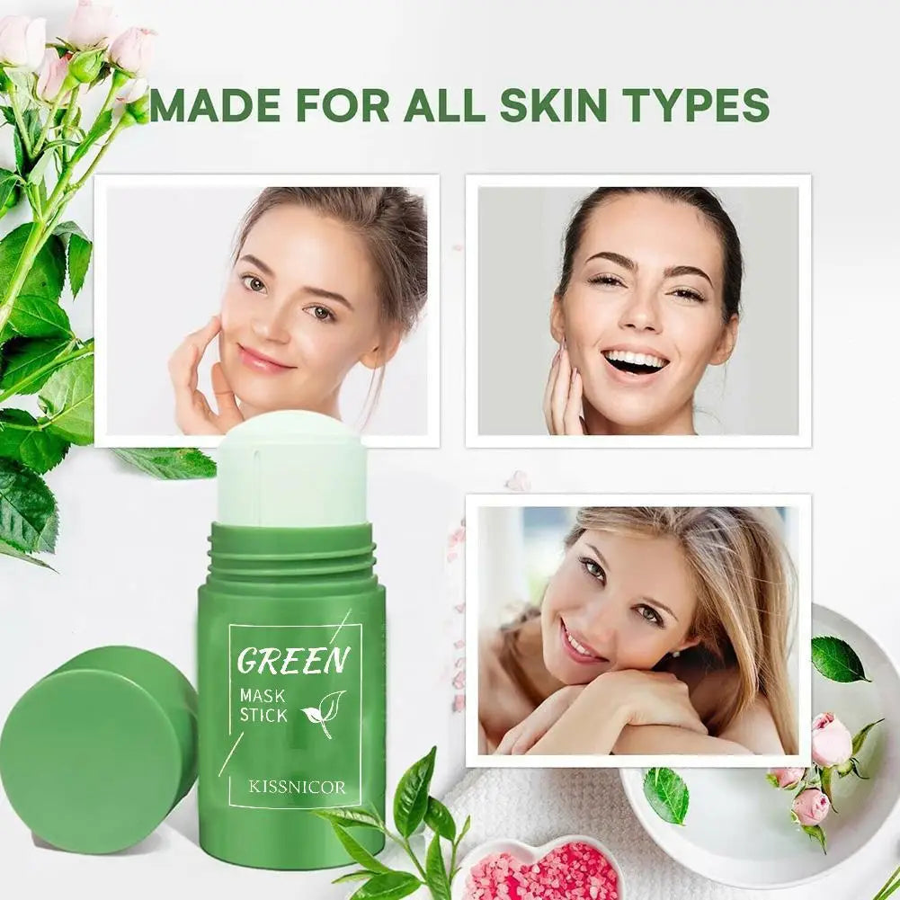 Face Clean Mask Green Tea Cleansing Stick Shrink Pores Deep Blackhead