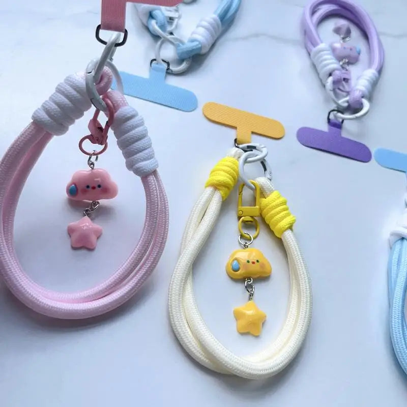 Handmade Acrylic Cloud Phone Lanyard & Keychain Pendant