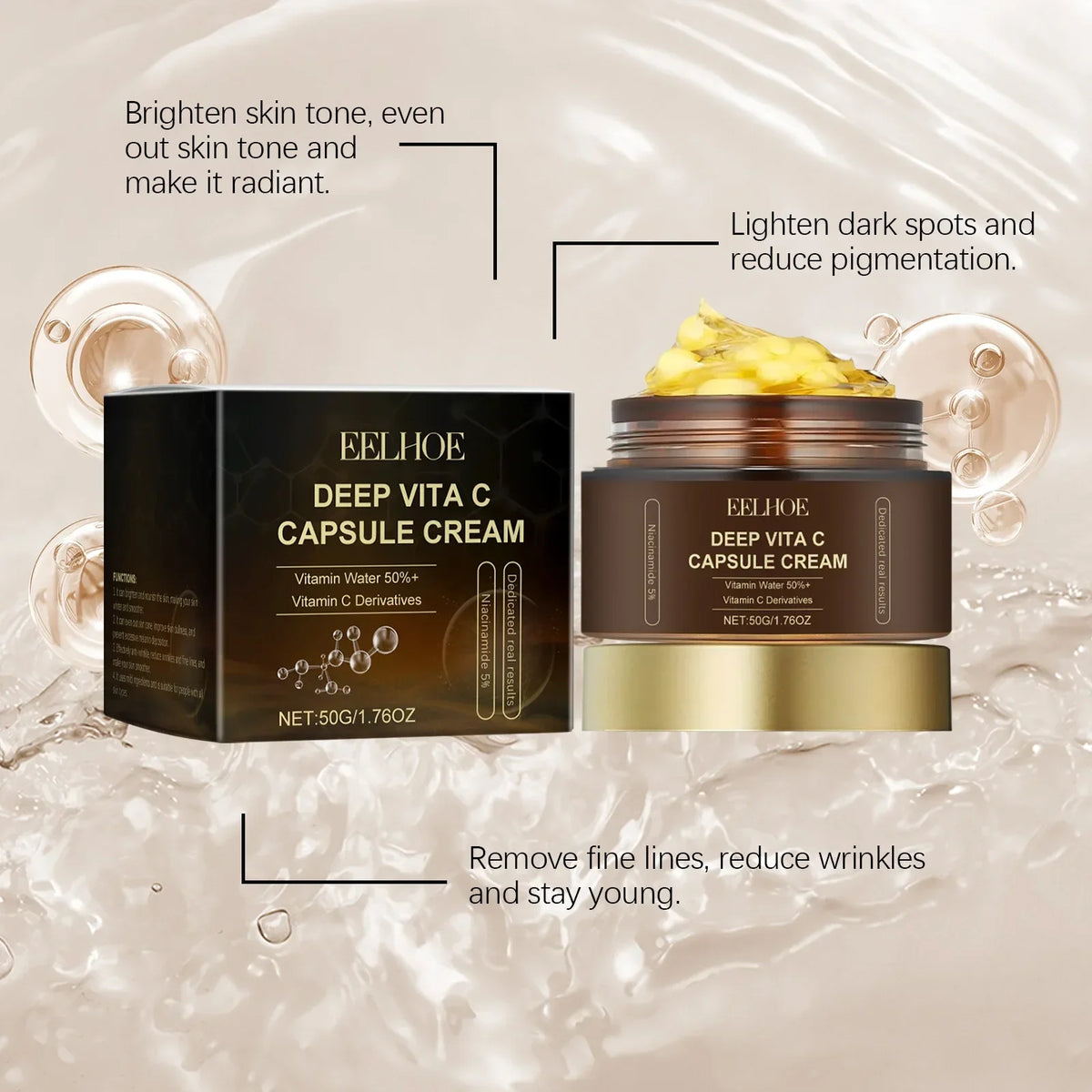Eelhoe Niacinamide & Vitamin C Cream – Brighten & Fade Dark Spots