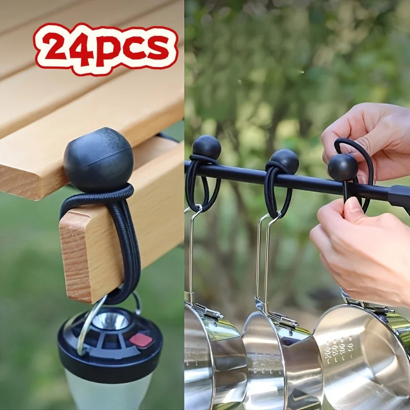 24-Pack Ball Elastic Ties – Canopy, Tent, Tarp & Awning Straps