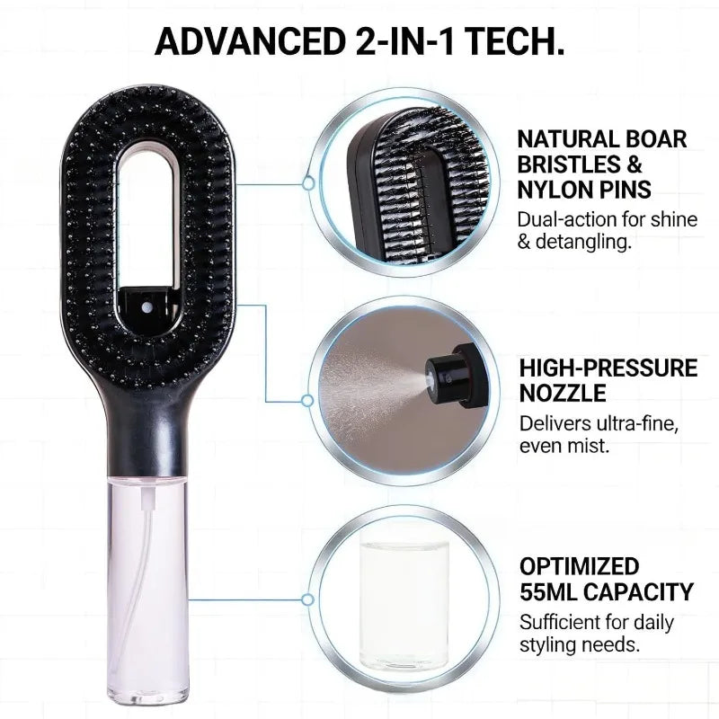 2-in-1 Spray Bottle Comb | Scalp Massage & Styling