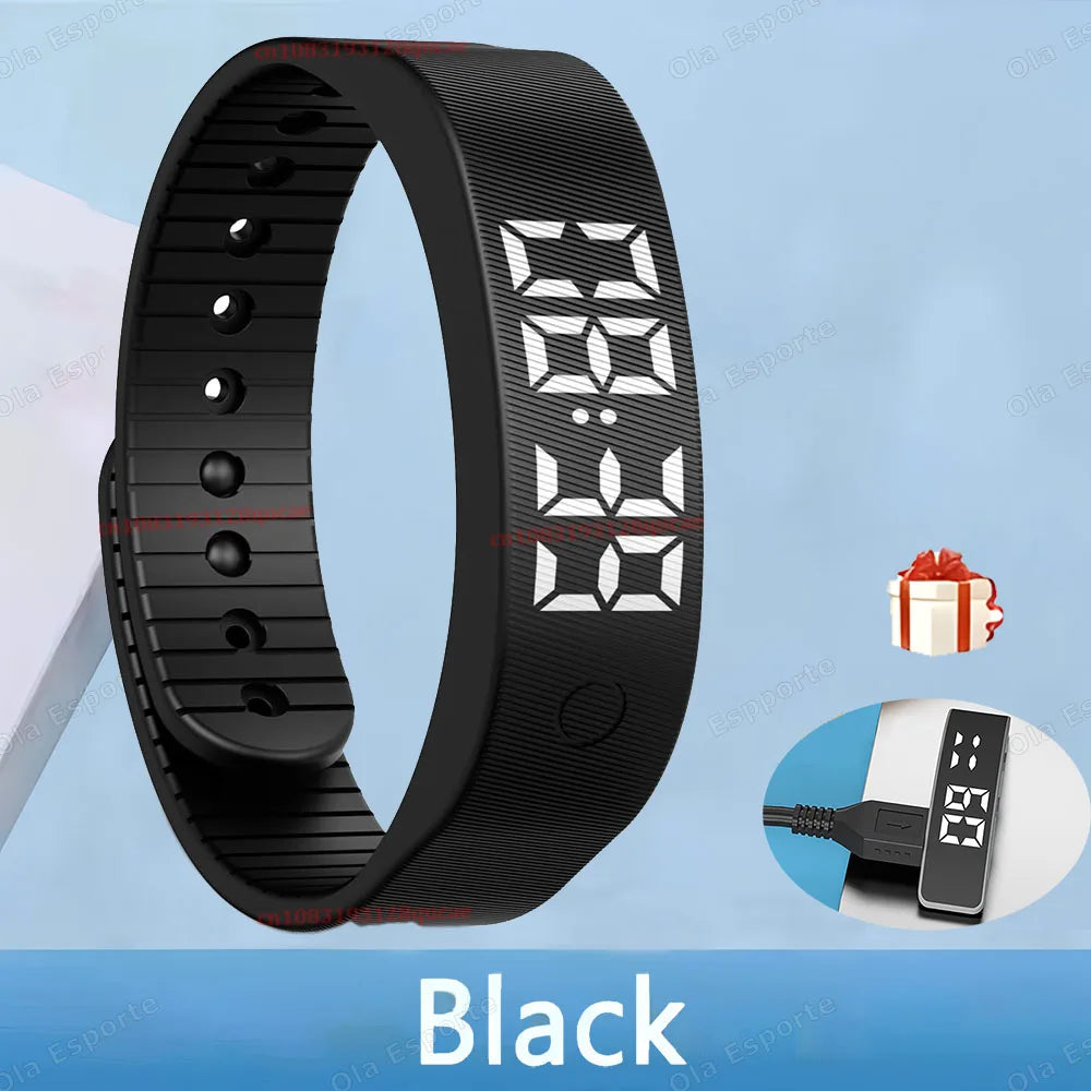 HW12 Vibrating Alarm Clock Smart Bracelet | Silent Wake-Up Band