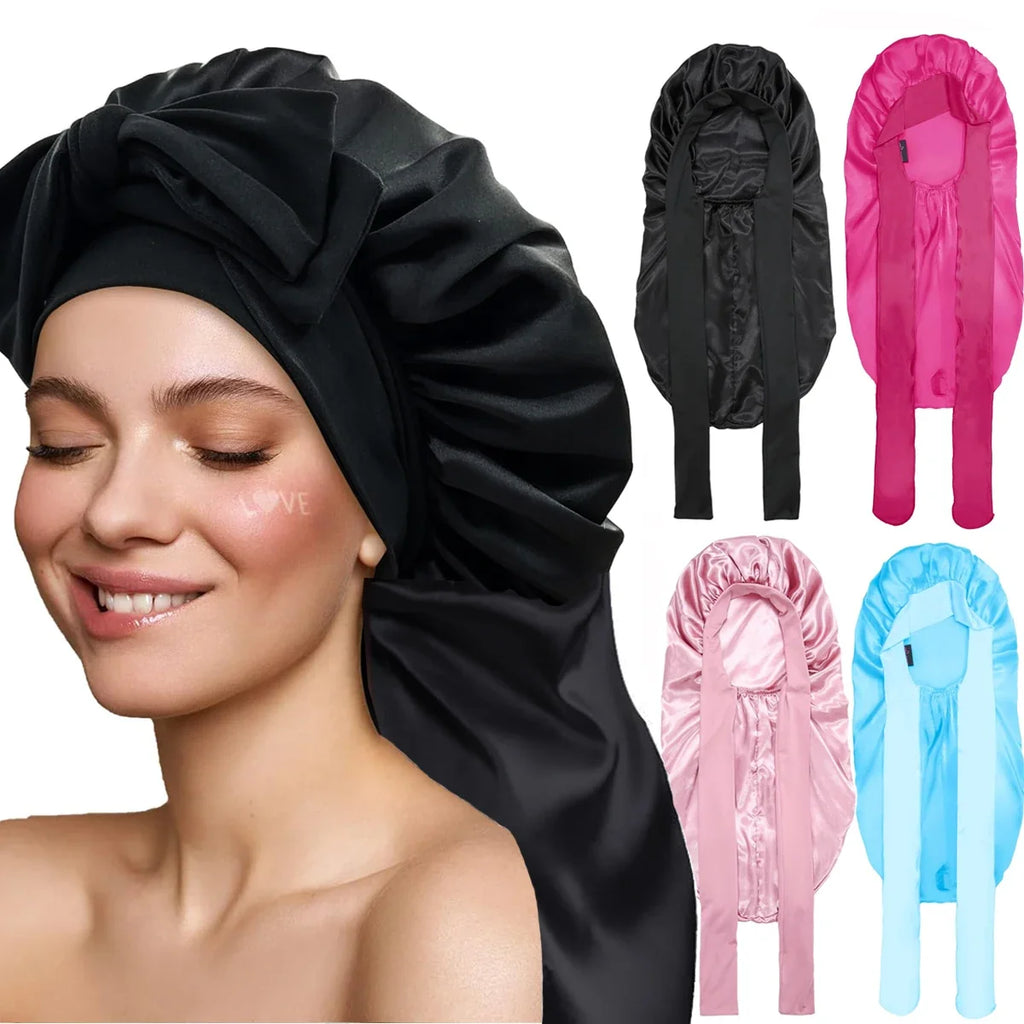 Extra Large Satin Bonnet for Natural & Curly Hair | Sleep Cap