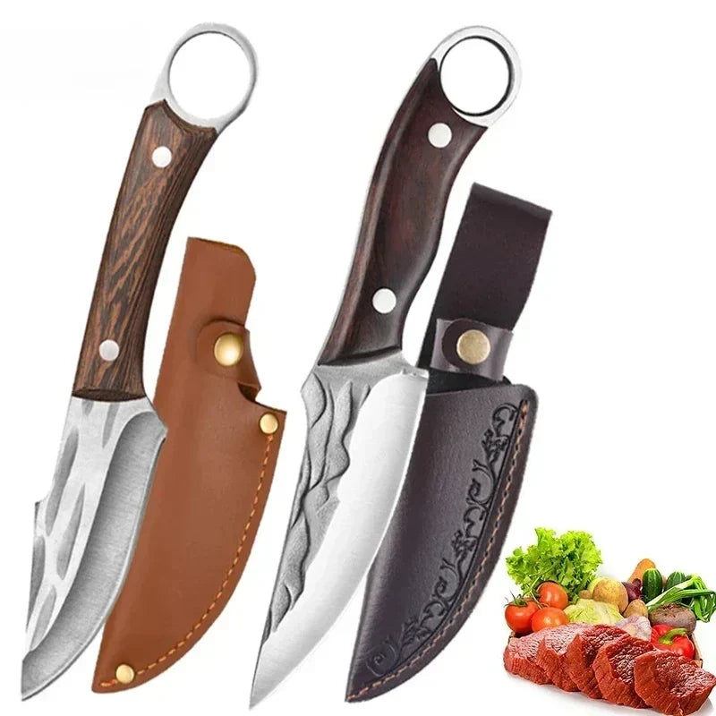 InLeung Stainless Steel Boning Chef Knife – Wooden Handle