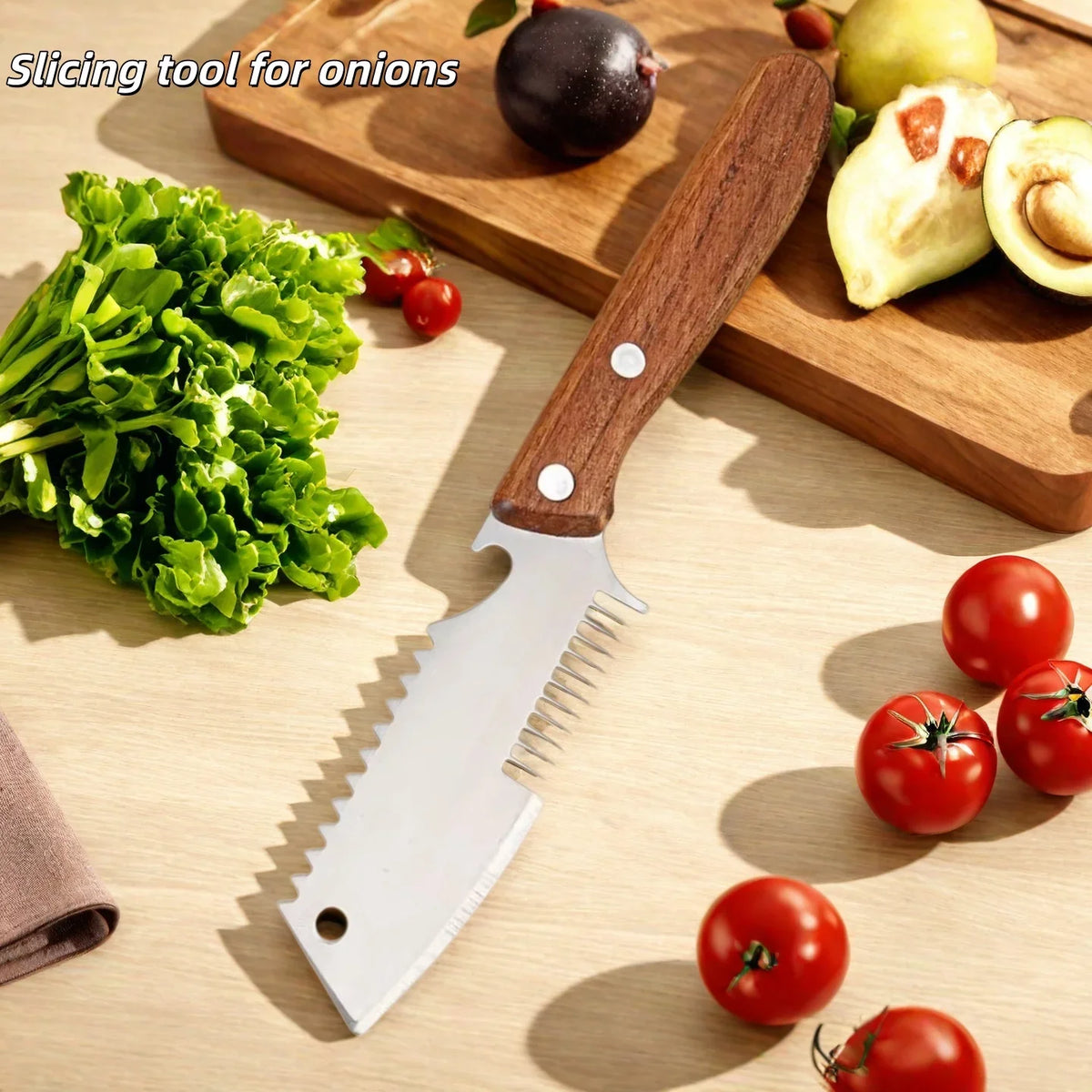 Stainless Steel Scallion Slicer – Kitchen Scraper Tool