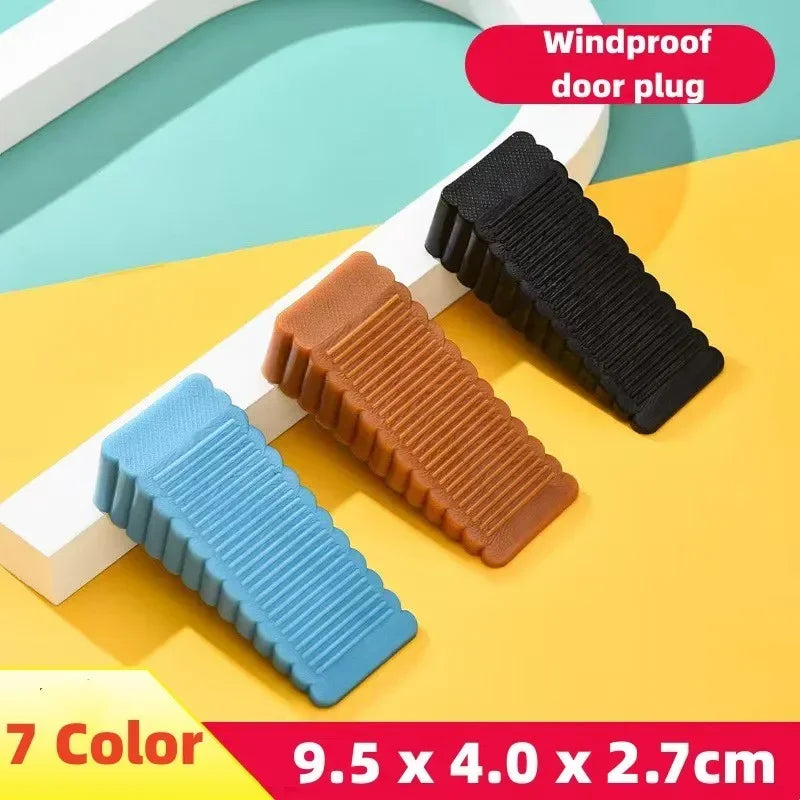 Silicone Wedge Door Stopper Non-Slip | 8 Colors | Home & Office