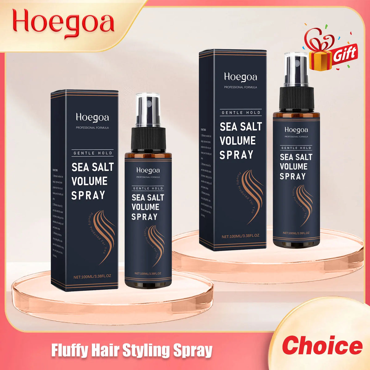 Hoegoa Volumizing Hair Spray – Strong Hold, Non-Greasy 100ml