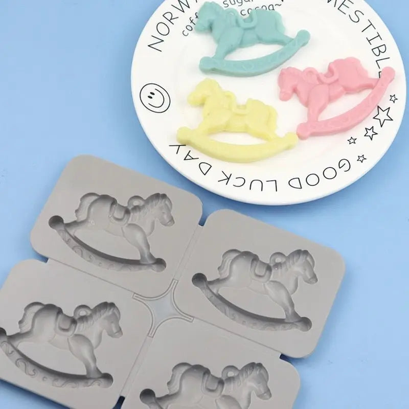 4-Cavity Trojan Horse Silicone Mold – Soap, Resin & Wax