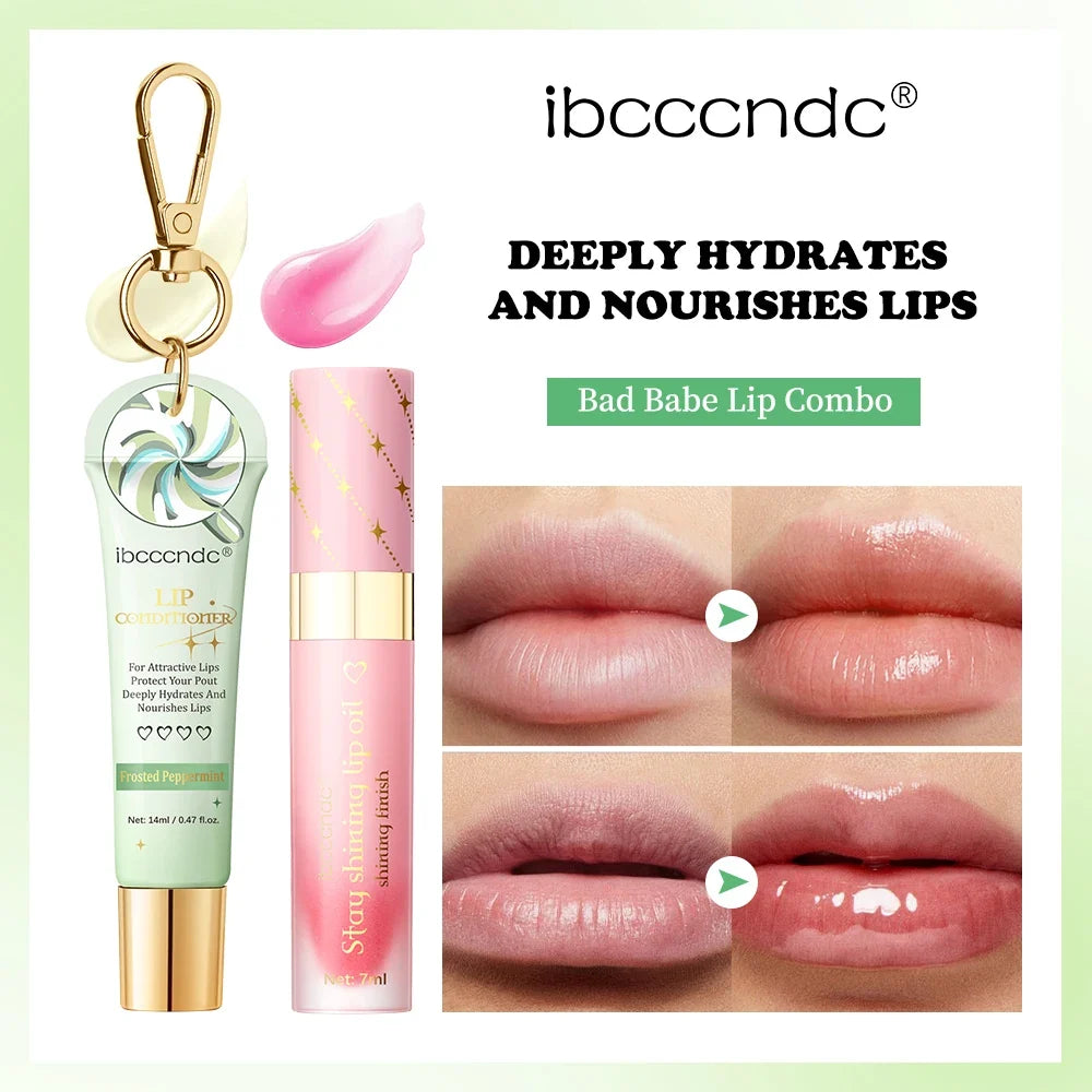 Lip Oil & Lipstick Set | Hydrating Gloss Duo 14ml+7ml