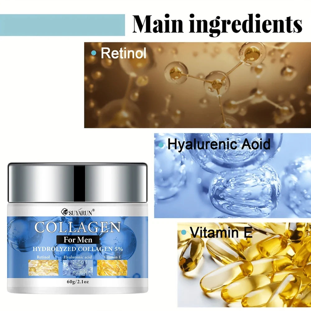 SUYARUN Collagen Men's Face Cream – Daily Hydrating Moisturizer
