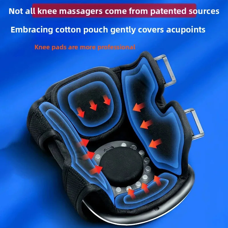 Cordless Heated Knee Massager | 3 Vibration Modes & LED Screen