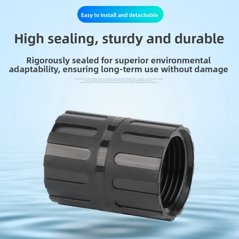 10-Pack Nylon Waterproof Threaded Cable Connector Coupler