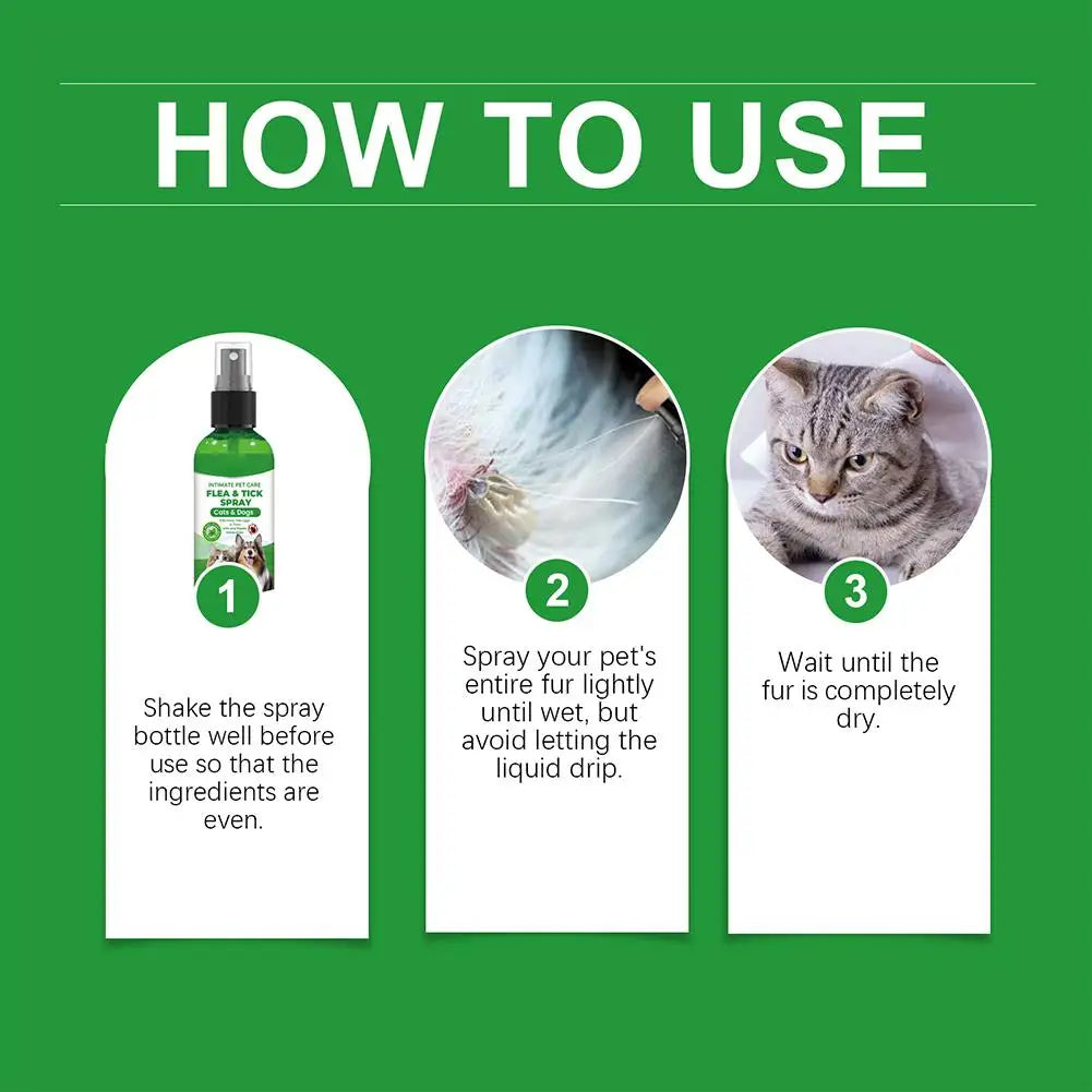 Pet Insect Repellent Dog Cat Hair Skin Spray Daily Gentle Care Agent