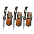 Damascus VG10 Folding Kitchen Knife – Wooden Handle | InLeung