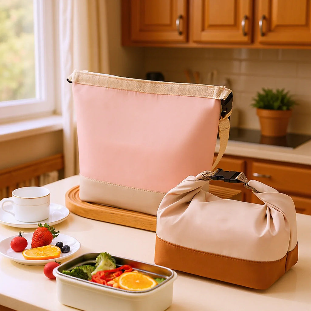 Roll Insulated Lunch Box Cooler Bag Leakproof Food Container Work