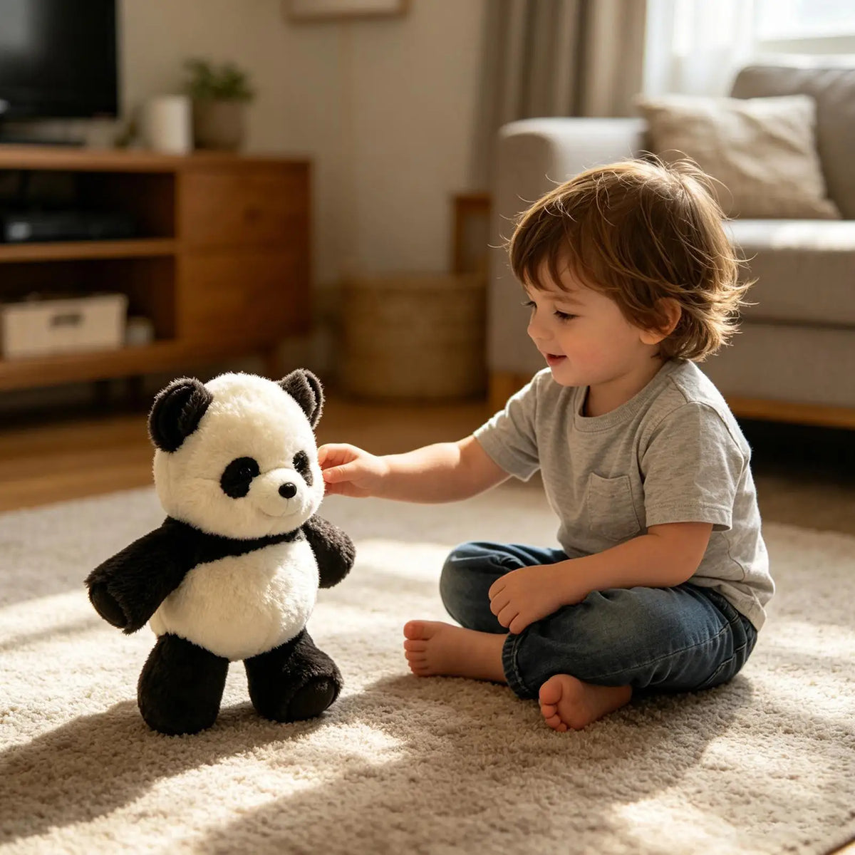 Panda Stuffed Animal 17.7in – Plush Toy & Throw Pillow