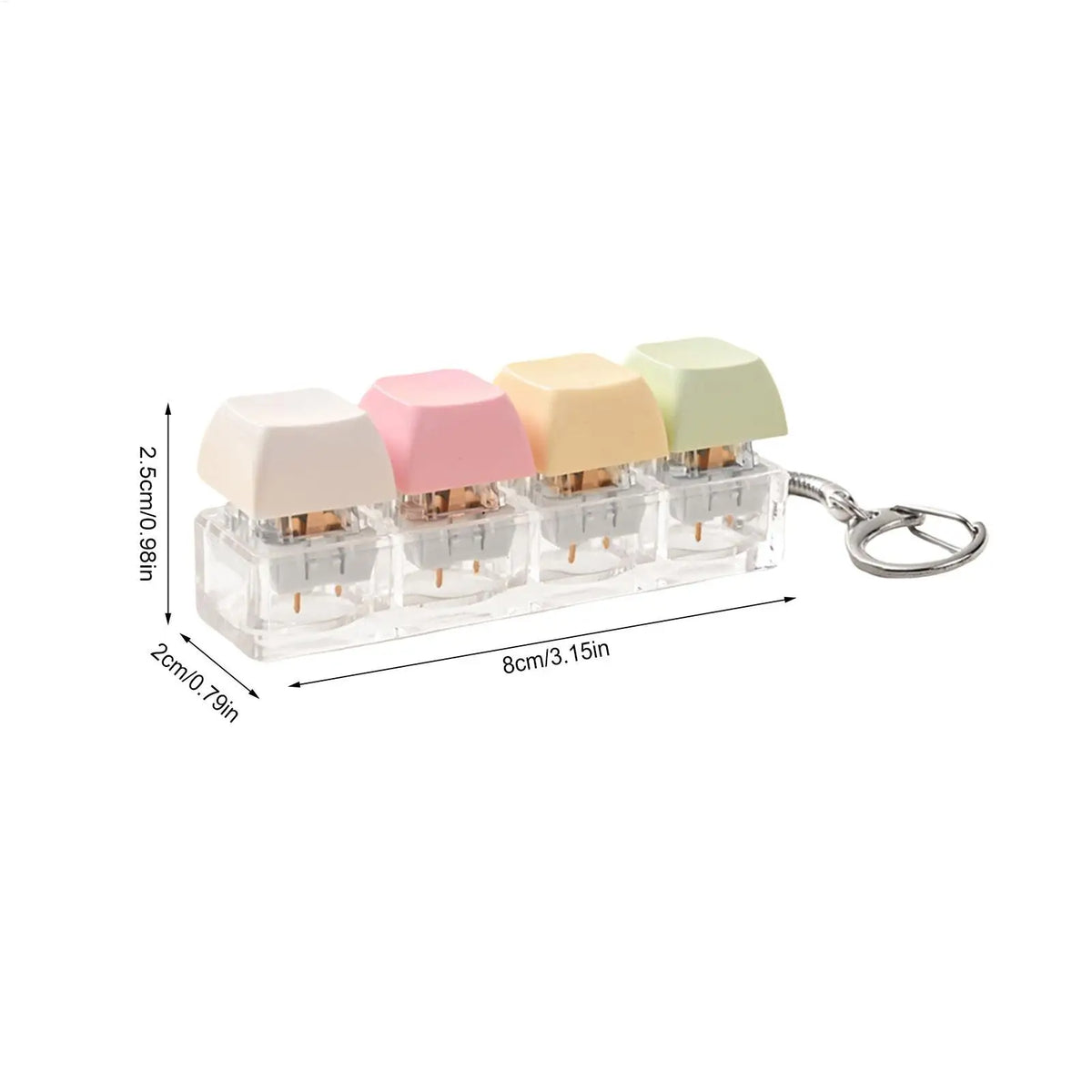 Keyboard Fidget Clicker Keychain – Quiet Tactile Toy for Focus