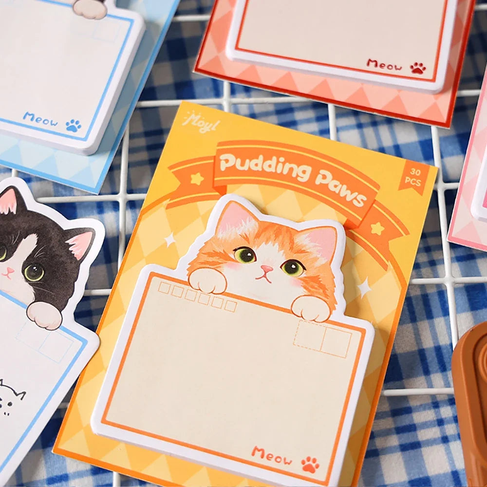 Cute Little Cat Sticky Note Self-adhesive Message Memo Pad DIY