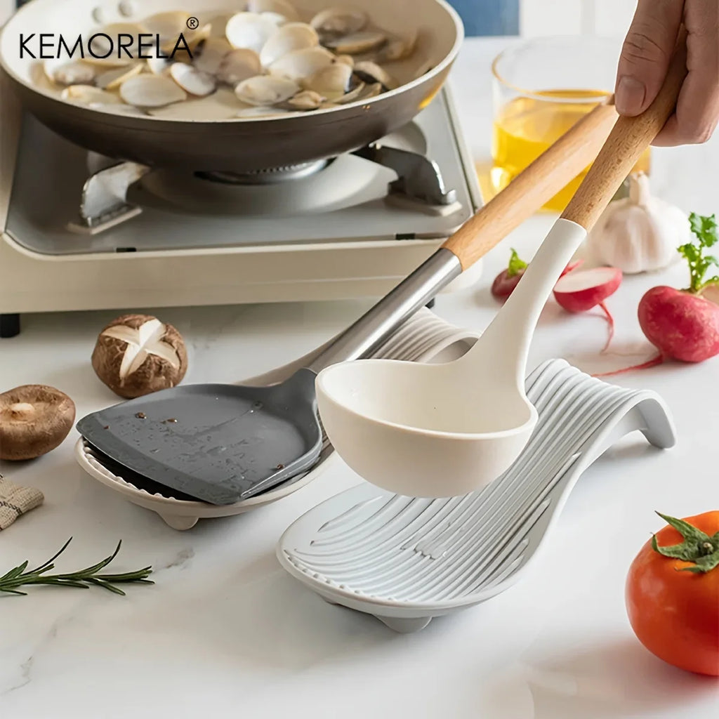 KEMORELA Silicone Spoon Rest – Heat-Resistant Utensil Holder