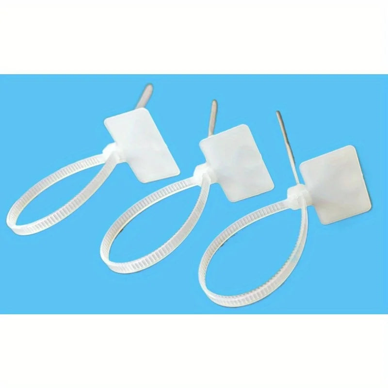 100pcs Nylon Cable Tie Tags 4×150mm Self-Locking Zip Ties