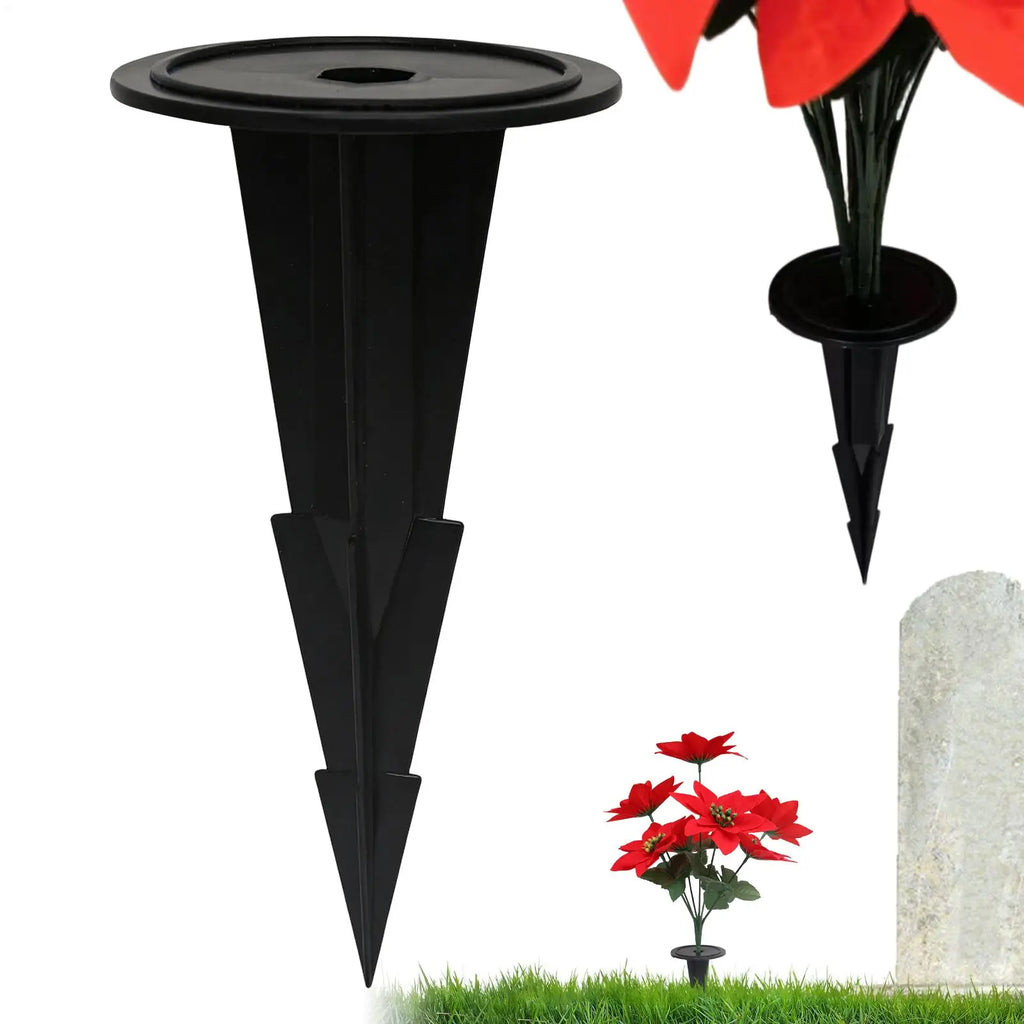 Cemetery Flower Holder Stake Floral Vase Outdoor Yard Garden