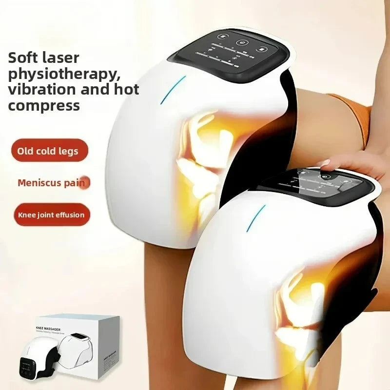 Cordless Heated Knee Massager | 3 Vibration Modes & LED Screen