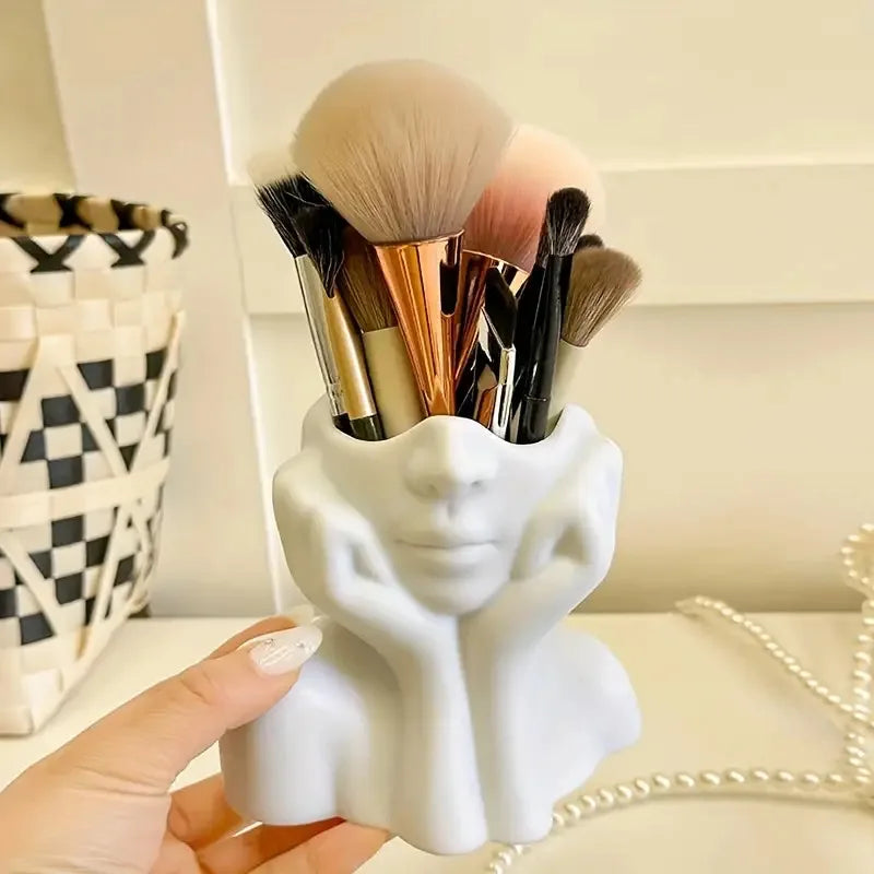 Face Shape Makeup Brush Holder & Beauty Storage Box