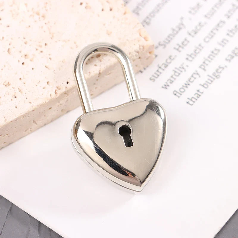 Heart Shape Mini Padlock with Key – Diary & Jewelry Box Lock