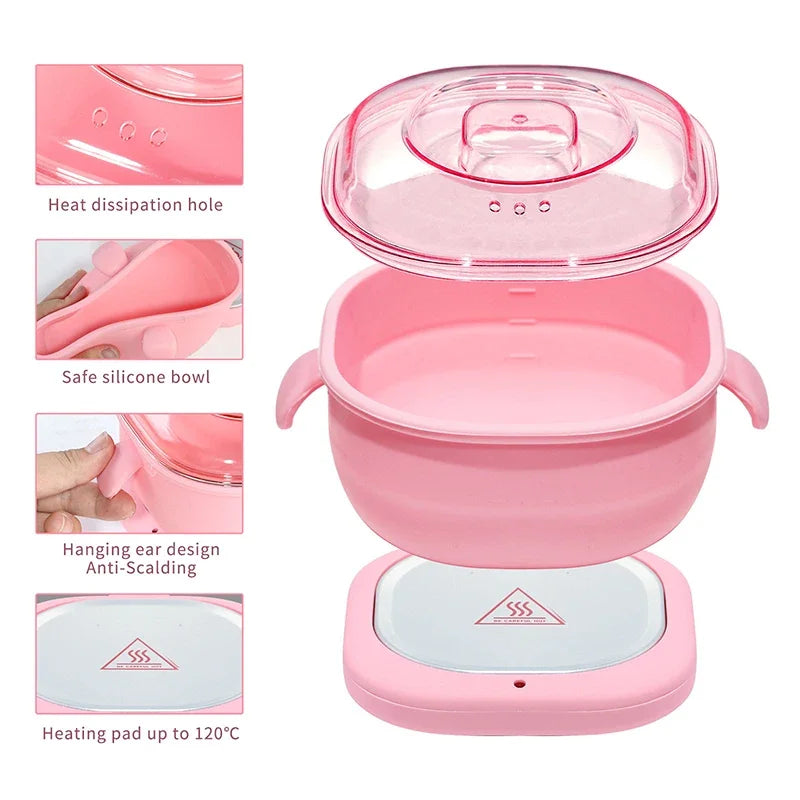 2026 Foldable Silicone Wax Heater Portable Hair Removal Machine Heat