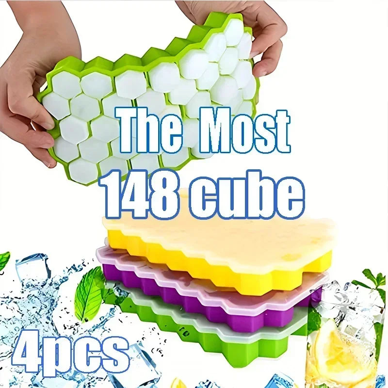 Silicone Honeycomb Ice Cube Tray – 37-Cavity BPA-Free Mold