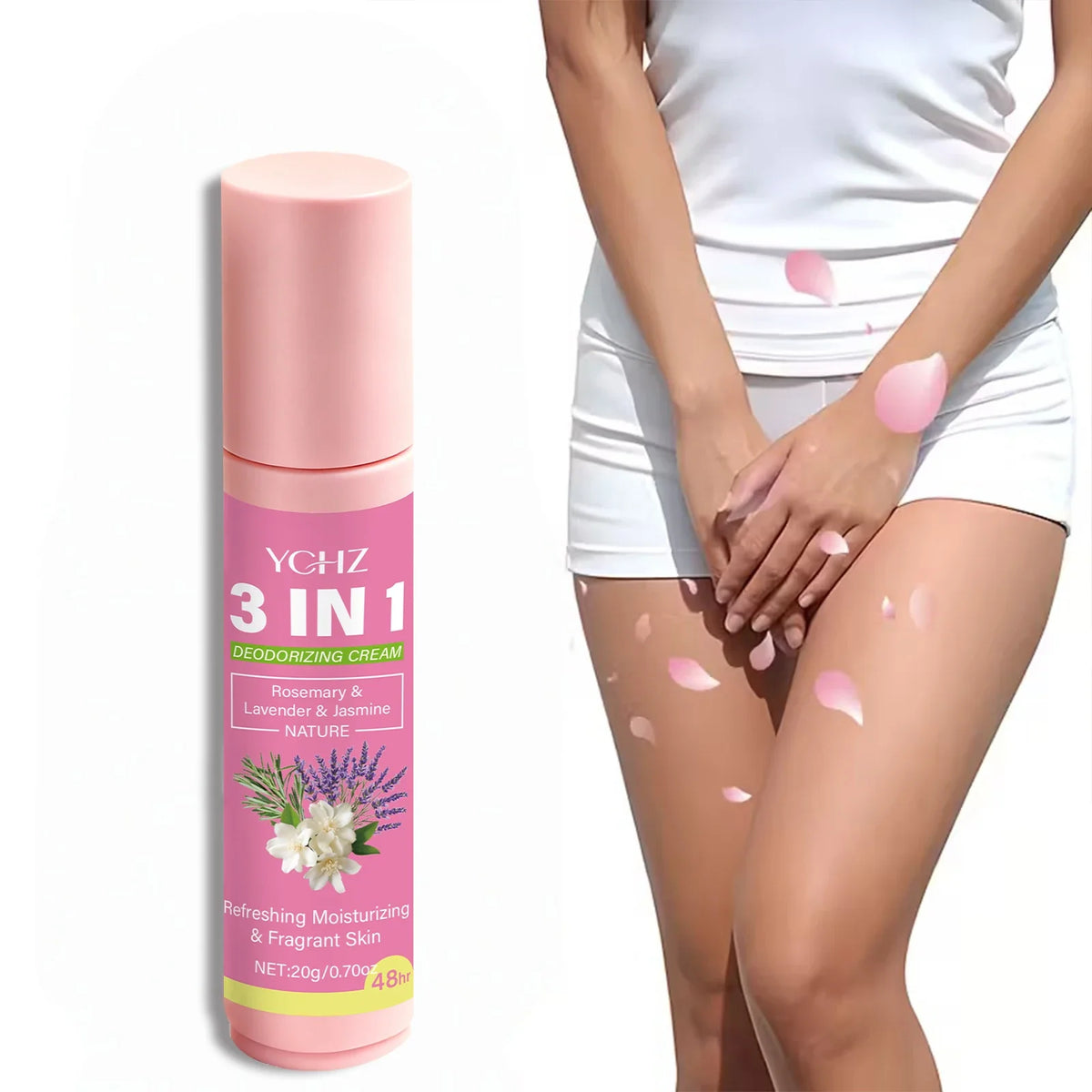 3-in-1 Intimate Deodorant Roller 20g | 72-Hour Freshness, Unisex