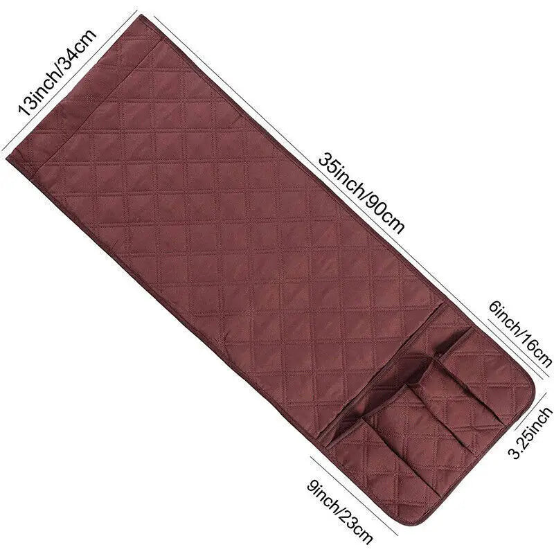 Sofa Armrest Organizer 5 Pockets Cup Holder Tray Couch Armchair