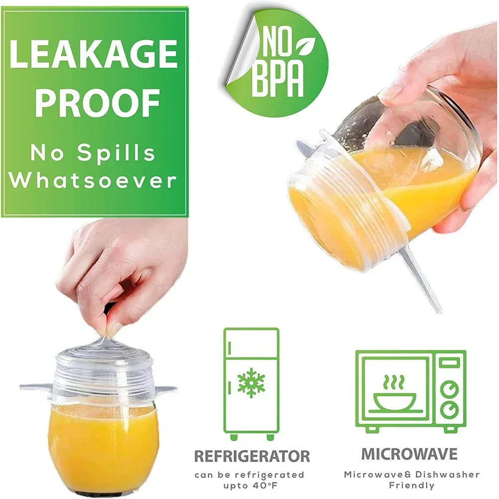 Reusable Stretch Silicone Food Cover Lids | Kitchen & Microwave