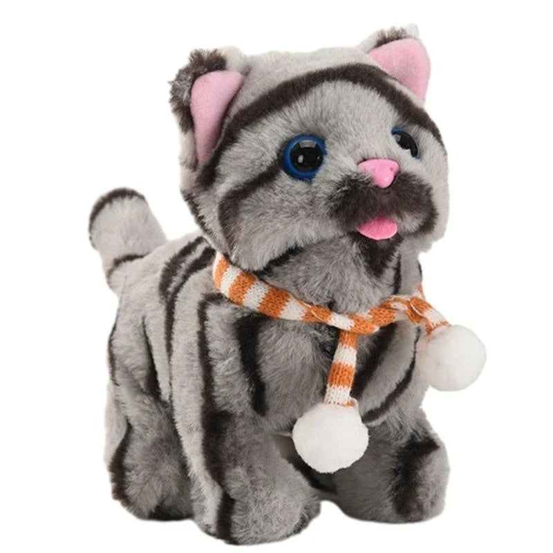 Musical Walking Meowing Cat Plush Toy – Kids Gift