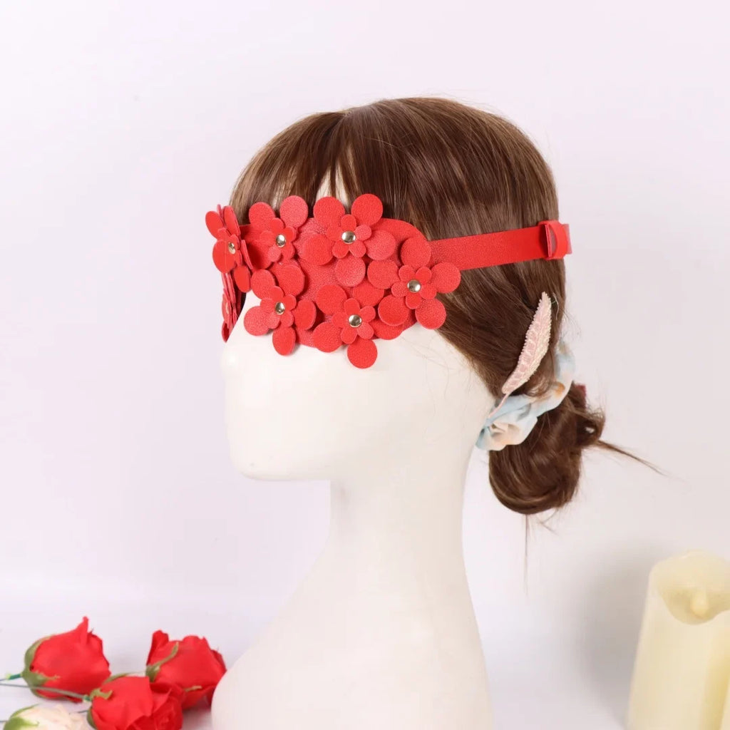 Fashion Leather Mask Men Women Sexy Bondage Half Face Fancy Masks