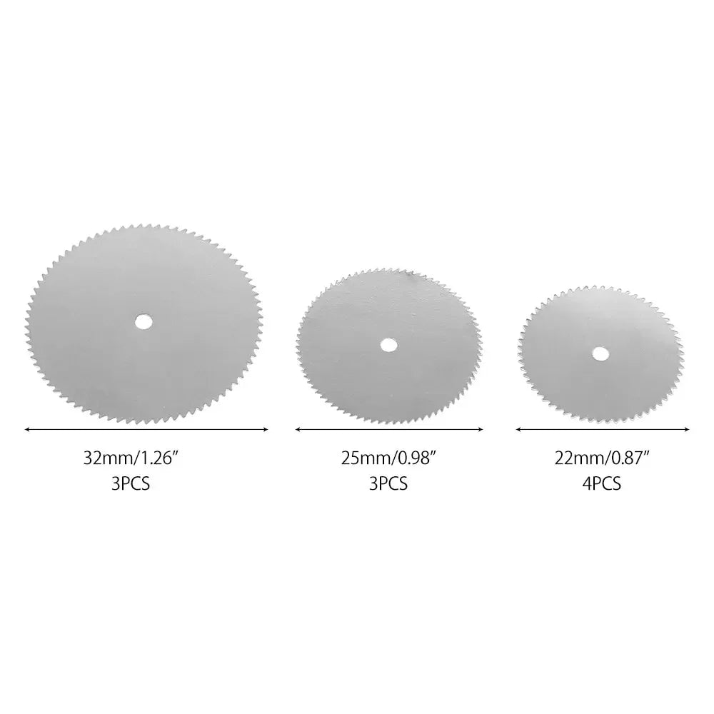 11-Piece Mini Circular Saw Blade Set – Stainless Steel Cutting Discs