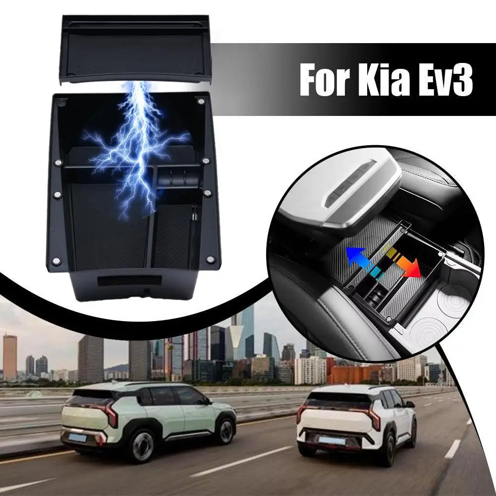 Kia EV3 Double-Layer Armrest Console Storage Box Organiser