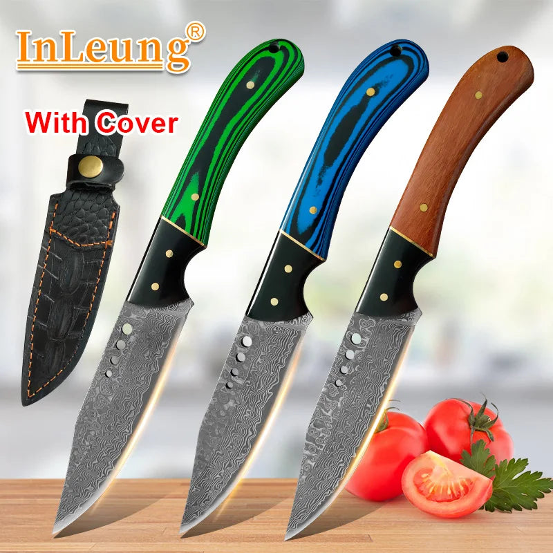 InLeung Damascus Steel Chef Knife – Sharp Wood Handle