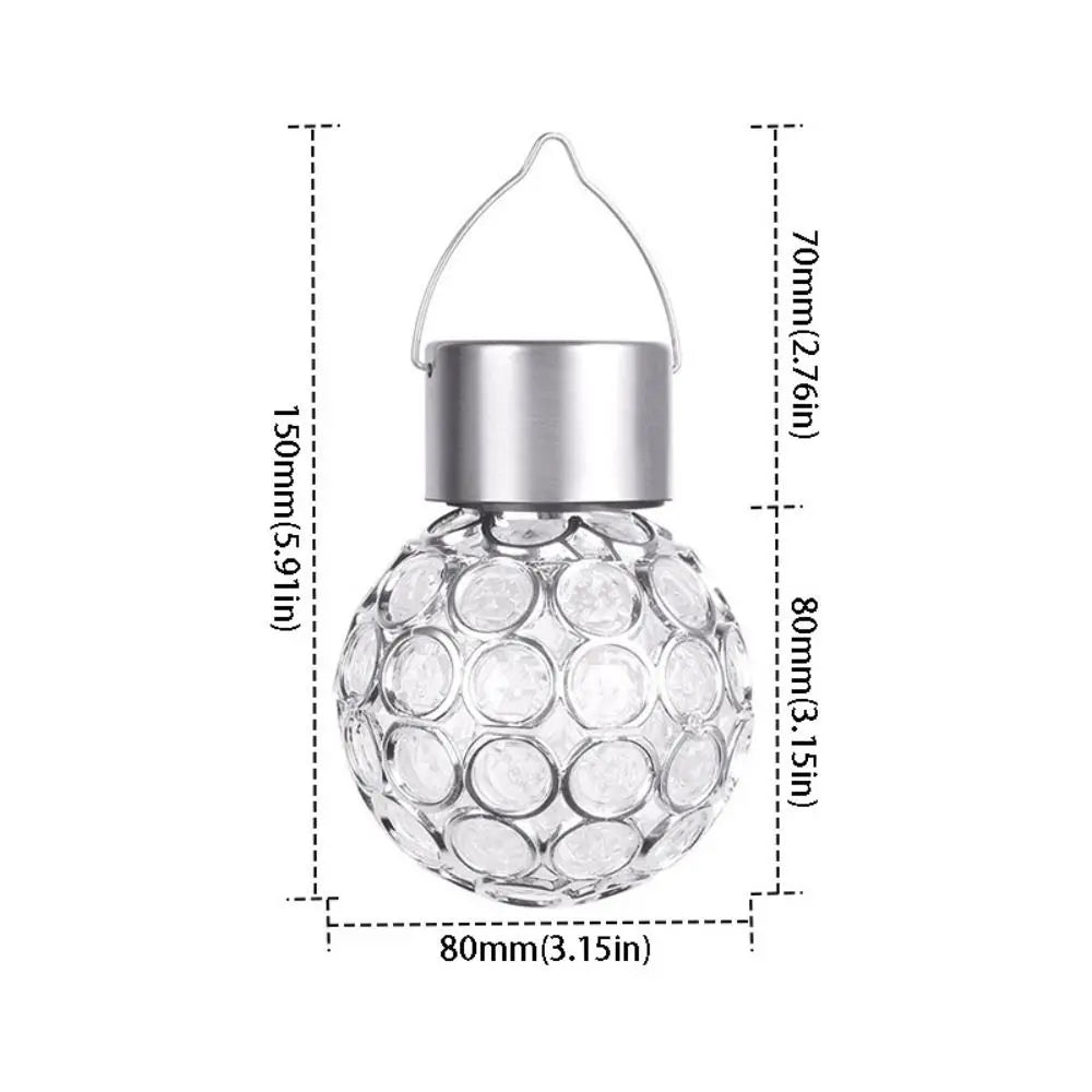 Solar Crystal Ball Hanging Light | Multicolor LED Motion Sensor