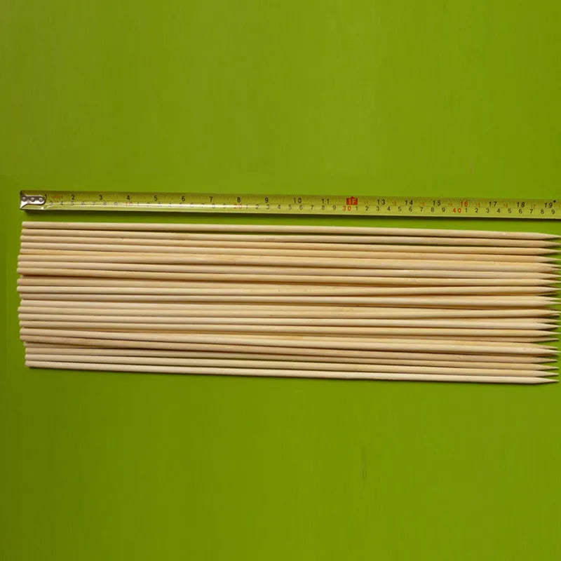 50cm Bamboo BBQ Skewers – Tornado Potato & Kabob Sticks 50-100pc