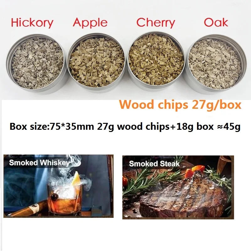Natural Wood Smoking Chips – BBQ, Whiskey & Cocktail Smoker