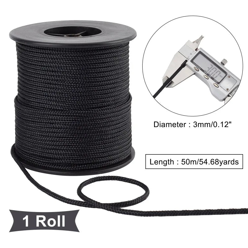 3mm Red Braided Nylon Paracord 54 Yards – Camping & DIY Rope